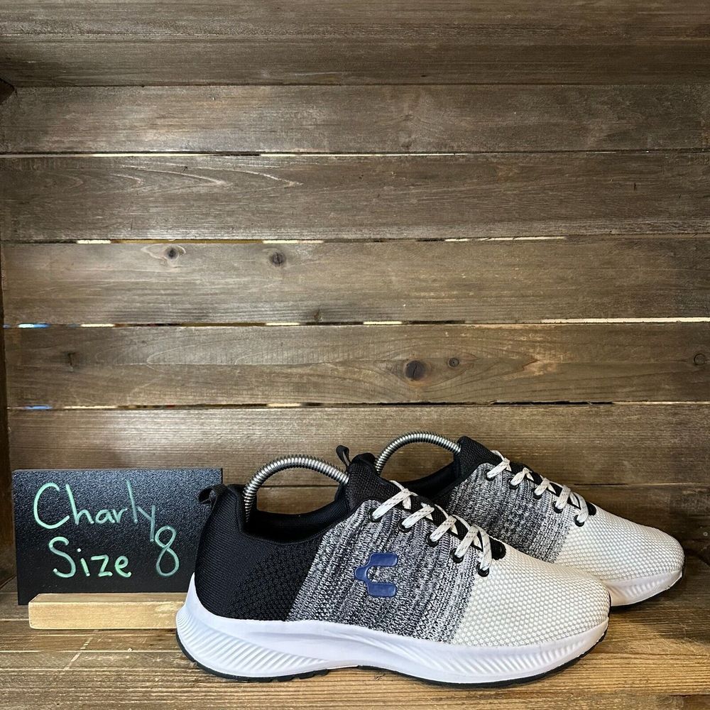 Mens Charly Trote White Blue Athletic Running Comfort Sneakers Shoes Size 8‎ D